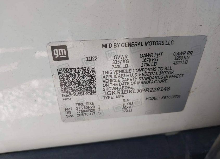 Photo 9 of 2023 Gmc Yukon 2WD DENALI (VIN 1GKS1DKLXPR228148)
