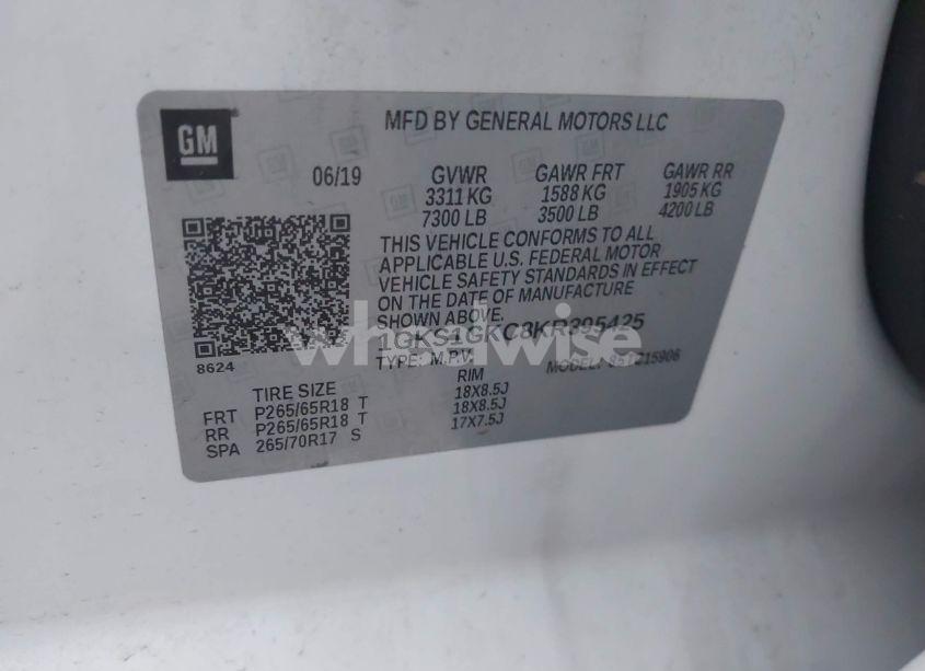 Photo 9 of 2019 Gmc Yukon XL SLT (VIN 1GKS1GKC8KR395425)