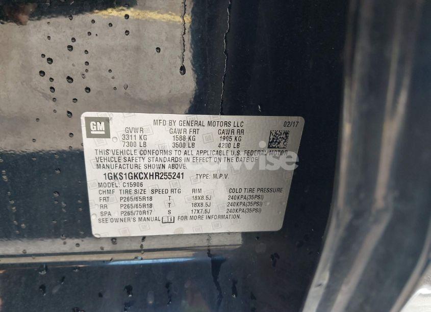 Photo 9 of 2017 Gmc Yukon XL SLT (VIN 1GKS1GKCXHR255241)