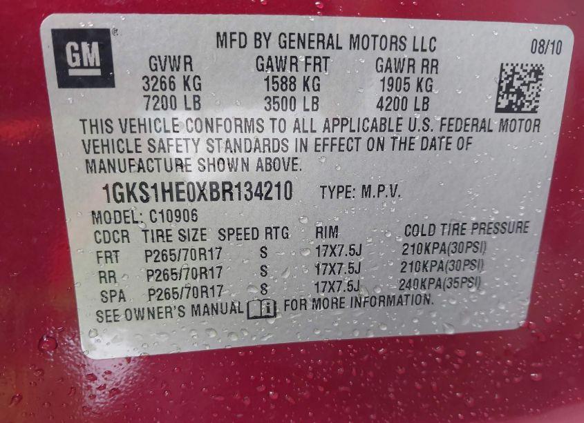 Photo 9 of 2011 Gmc Yukon XL 1500 SLE (VIN 1GKS1HE0XBR134210)