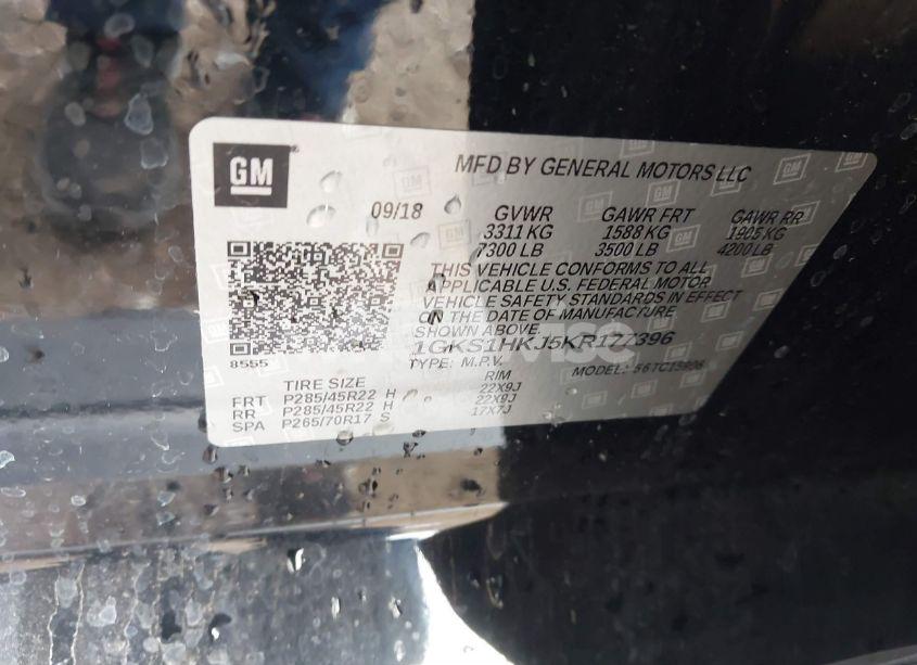 Photo 9 of 2019 Gmc Yukon XL (VIN 1GKS1HKJ5KR177396)