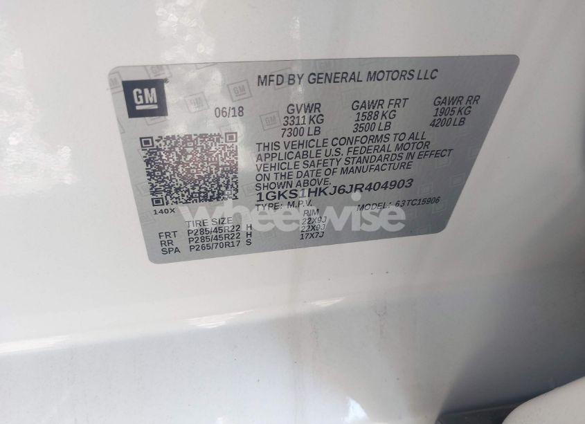 Photo 9 of 2018 Gmc Yukon XL DENALI (VIN 1GKS1HKJ6JR404903)