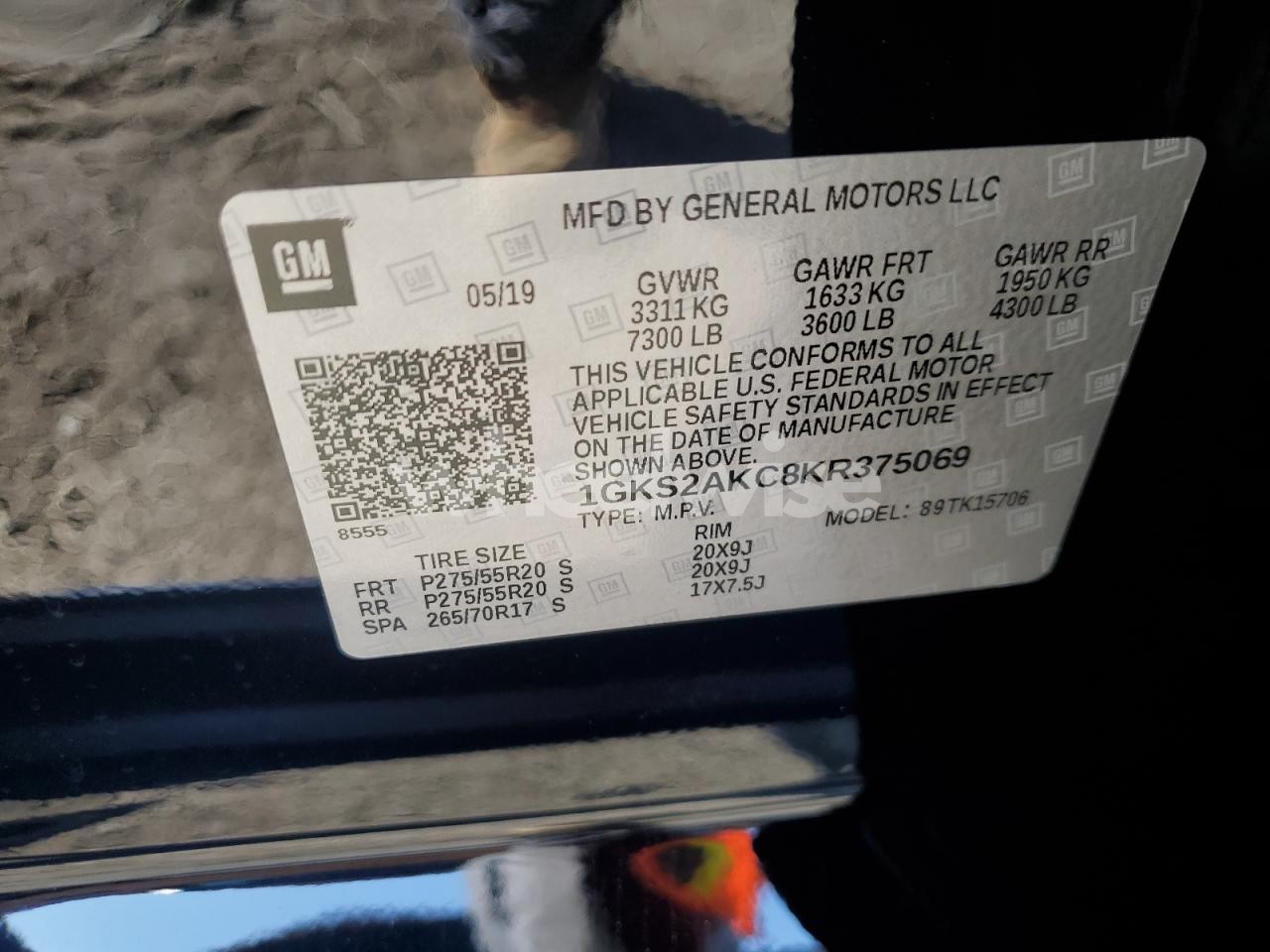 Photo 13 of 2019 GMC YUKON SLE (VIN 1GKS2AKC8KR375069)