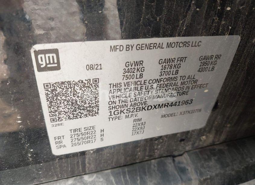 Photo 9 of 2021 Gmc Yukon 4WD SLT (VIN 1GKS2BKDXMR441963)