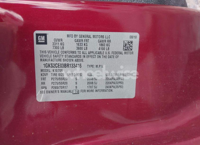 Photo 9 of 2011 Gmc Yukon SLT (VIN 1GKS2CE03BR133416)