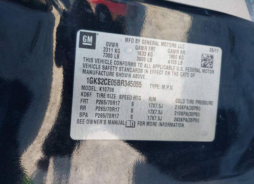 Photo 9 of 2011 Gmc Yukon SLT (VIN 1GKS2CE05BR345055)