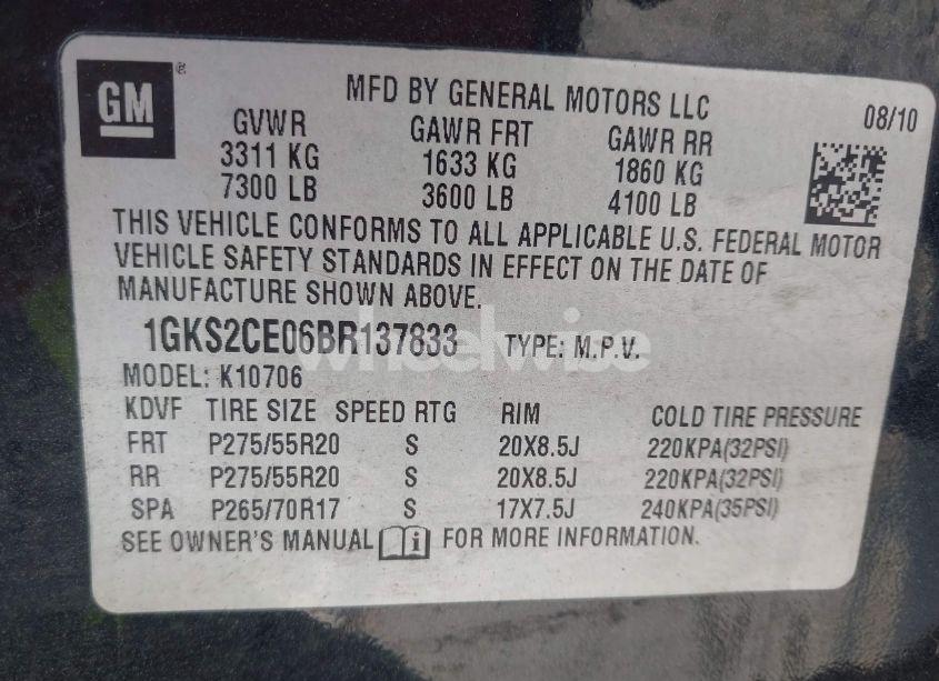 Photo 9 of 2011 Gmc Yukon SLT (VIN 1GKS2CE06BR137833)