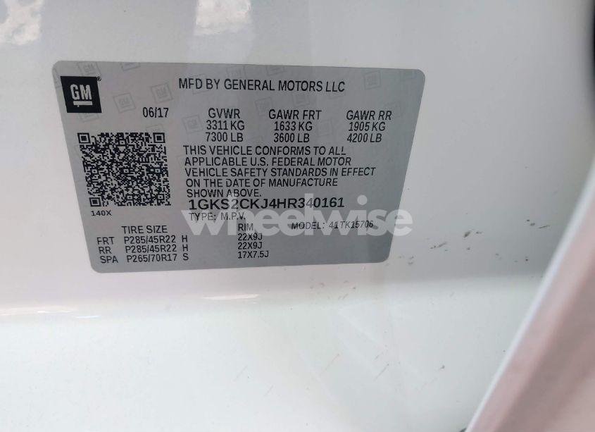 Photo 9 of 2017 Gmc Yukon DENALI (VIN 1GKS2CKJ4HR340161)