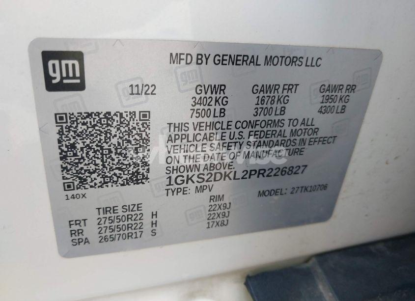 Photo 9 of 2023 Gmc Yukon 4WD DENALI (VIN 1GKS2DKL2PR226827)