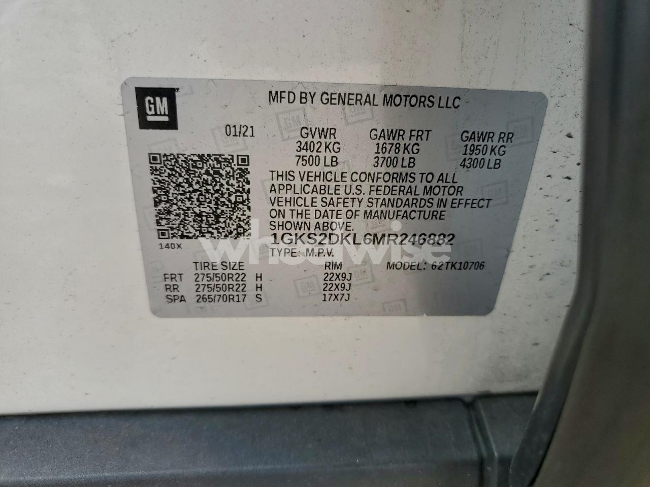 Photo 13 of 2021 GMC YUKON DENALI (VIN 1GKS2DKL6MR246882)