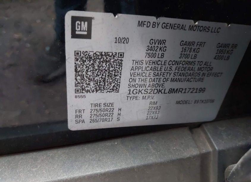 Photo 9 of 2021 Gmc Yukon 4WD DENALI (VIN 1GKS2DKL8MR172199)