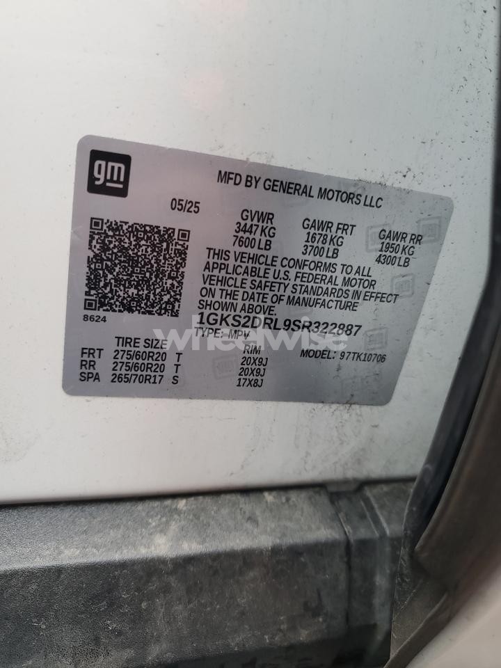 Photo 13 of 2025 GMC YUKON DENALI (VIN 1GKS2DRL9SR322887)