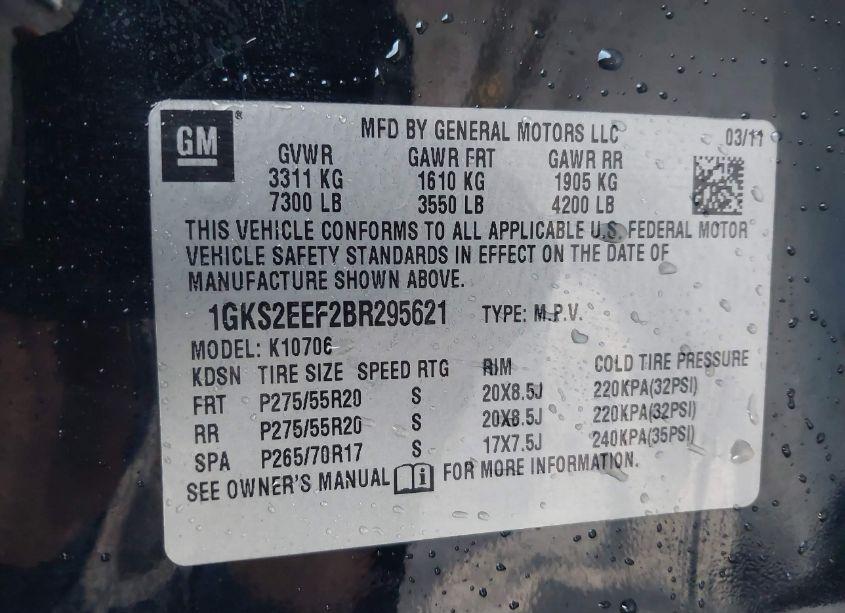 Photo 9 of 2011 Gmc Yukon DENALI (VIN 1GKS2EEF2BR295621)