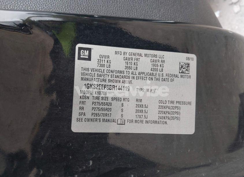 Photo 9 of 2011 Gmc Yukon DENALI (VIN 1GKS2EEF8BR144119)