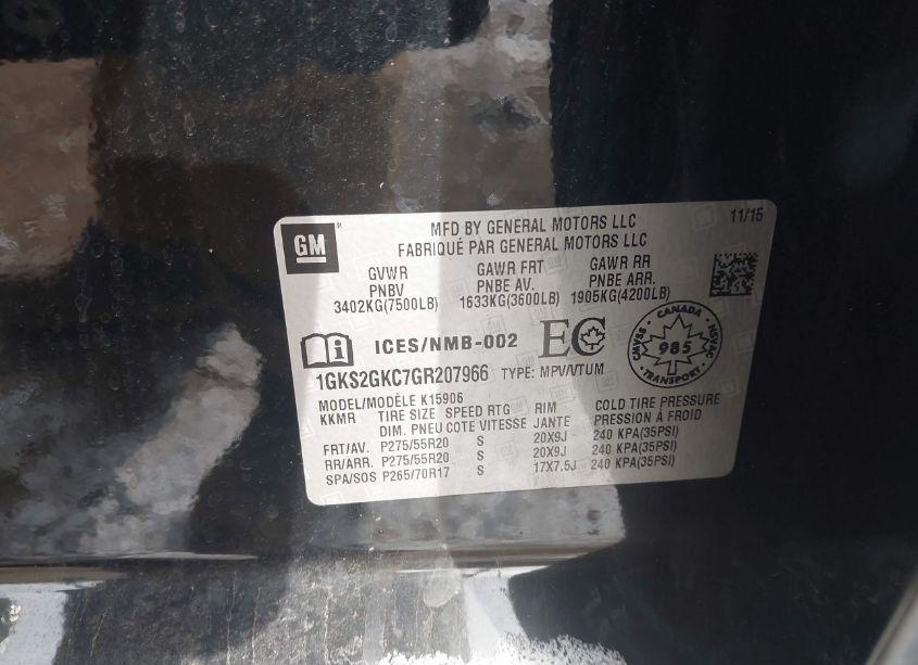 Photo 9 of 2016 Gmc Yukon XL SLT (VIN 1GKS2GKC7GR207966)