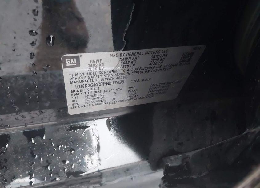 Photo 9 of 2015 Gmc Yukon XL 1500 SLE (VIN 1GKS2GKC8FR517896)