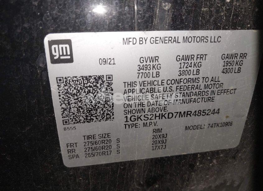 Photo 9 of 2021 Gmc Yukon XL 4WD AT4 (VIN 1GKS2HKD7MR485244)