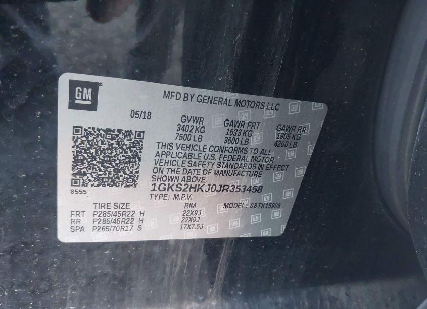 Photo 9 of 2018 Gmc Yukon XL DENALI (VIN 1GKS2HKJ0JR353458)