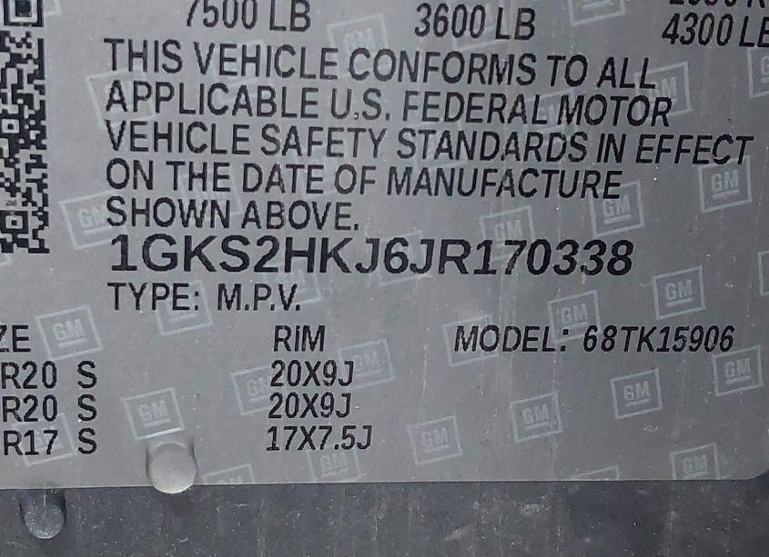 Photo 9 of 2018 Gmc Yukon XL DENALI (VIN 1GKS2HKJ6JR170338)