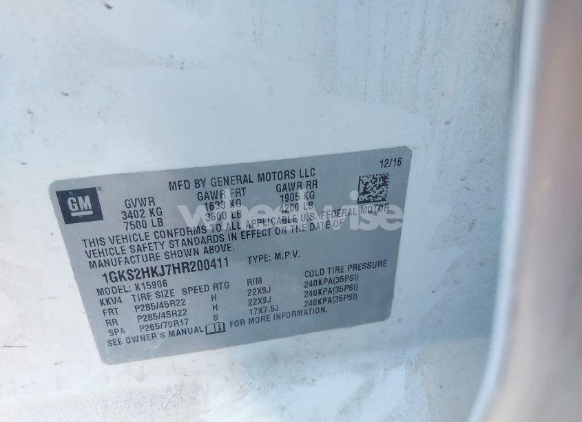 Photo 9 of 2017 Gmc Yukon XL DENALI (VIN 1GKS2HKJ7HR200411)