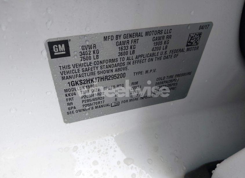 Photo 9 of 2017 Gmc Yukon XL DENALI (VIN 1GKS2HKJ7HR295200)