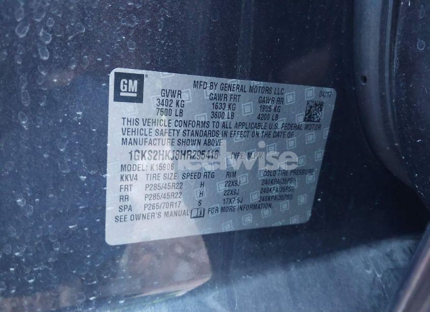 Photo 9 of 2017 Gmc Yukon XL DENALI (VIN 1GKS2HKJ8HR295416)