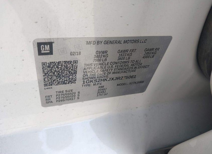 Photo 9 of 2018 Gmc Yukon XL DENALI (VIN 1GKS2HKJXJR275061)