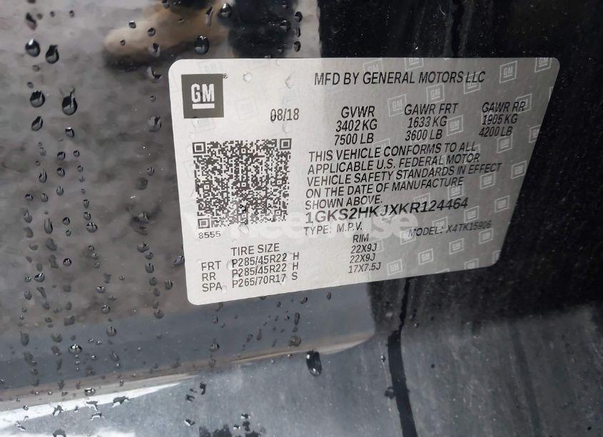 Photo 9 of 2019 Gmc Yukon XL DENALI (VIN 1GKS2HKJXKR124464)