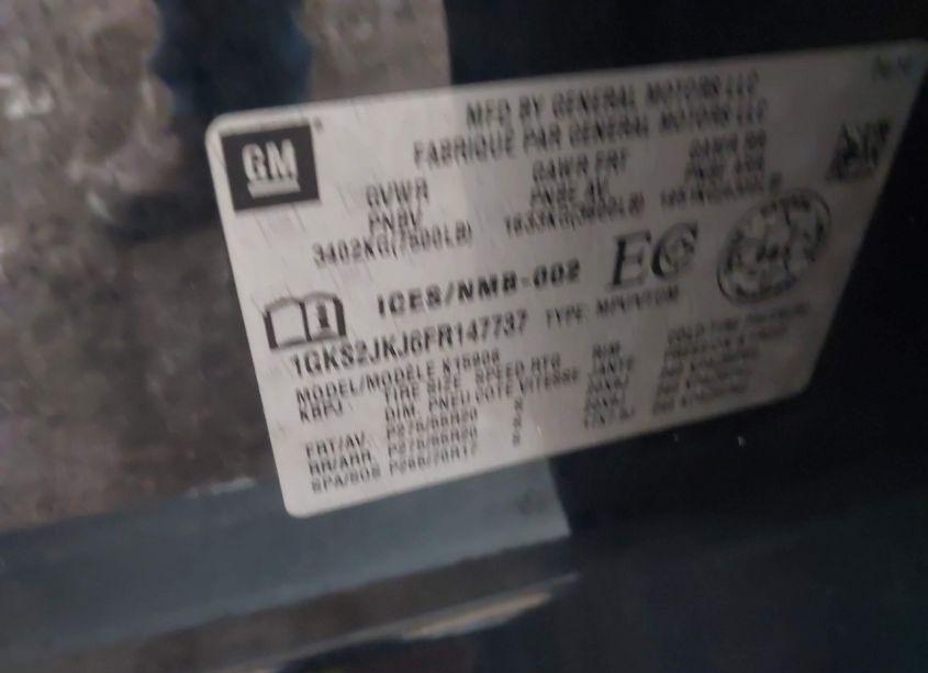 Photo 9 of 2015 Gmc Yukon XL 1500 DENALI (VIN 1GKS2JKJ6FR147737)