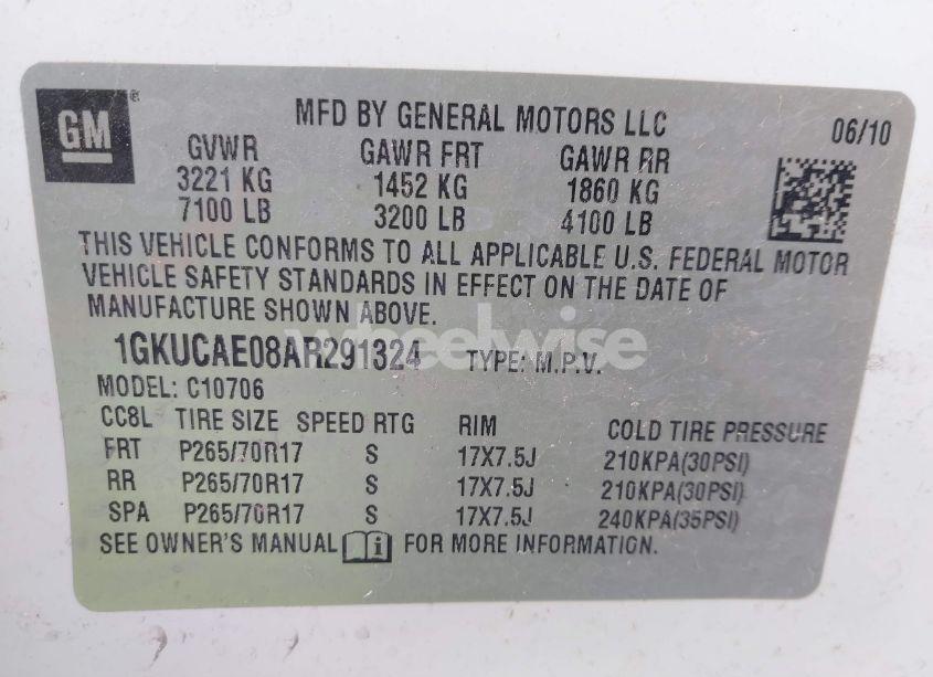 Photo 9 of 2010 Gmc Yukon SLE (VIN 1GKUCAE08AR291324)