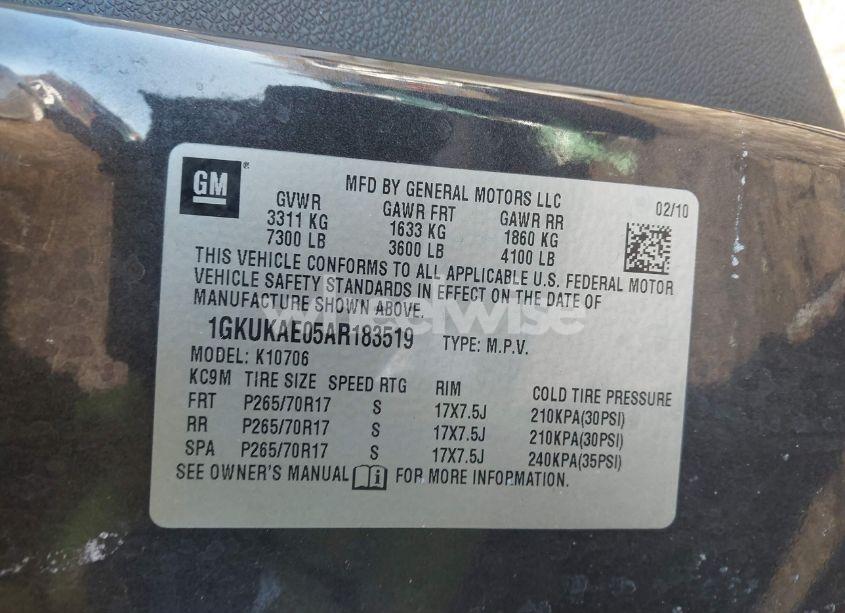 Photo 9 of 2010 Gmc Yukon SLE (VIN 1GKUKAE05AR183519)