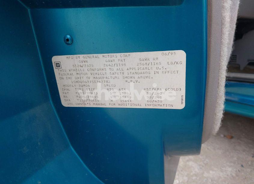 Photo 9 of 1995 Pontiac Trans SPORT (VIN 1GMDU06D7ST242782)