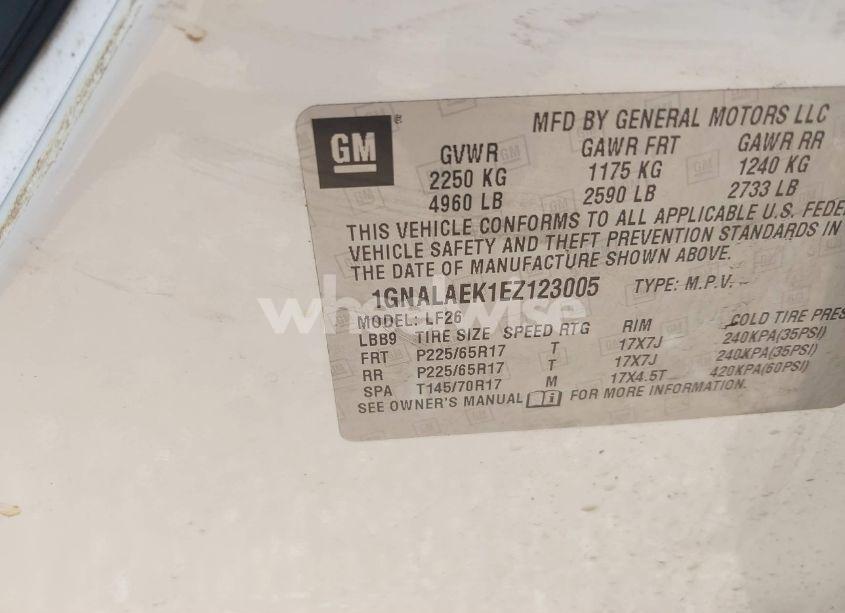 Photo 9 of 2014 Chevrolet Equinox LS (VIN 1GNALAEK1EZ123005)