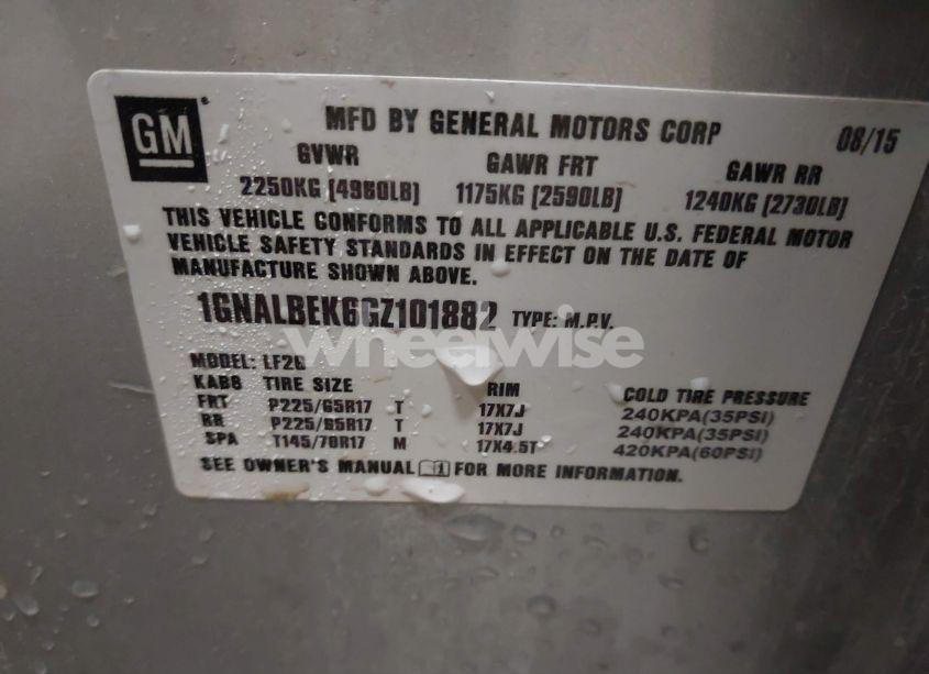 Photo 9 of 2016 Chevrolet Equinox LS (VIN 1GNALBEK6GZ101882)