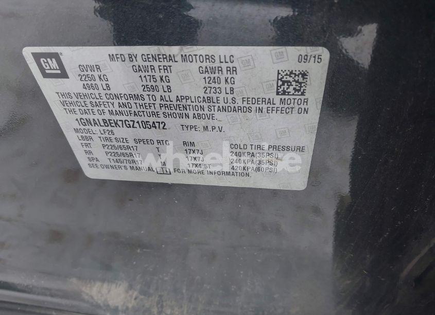 Photo 9 of 2016 Chevrolet Equinox LS (VIN 1GNALBEK7GZ105472)