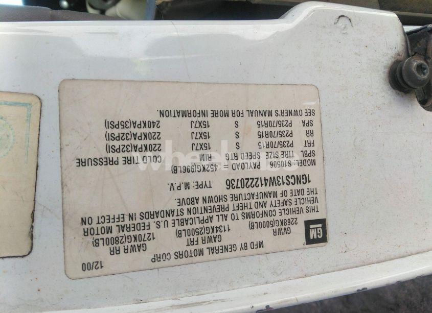 Photo 9 of 2001 Chevrolet Blazer LT (VIN 1GNCS13W412220736)