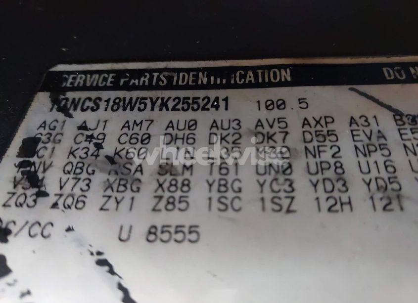 Photo 9 of 2000 Chevrolet Blazer LS (VIN 1GNCS18W5YK255241)