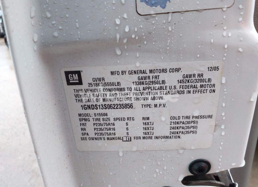 Photo 9 of 2006 Chevrolet Trailblazer LS (VIN 1GNDS13S062235856)