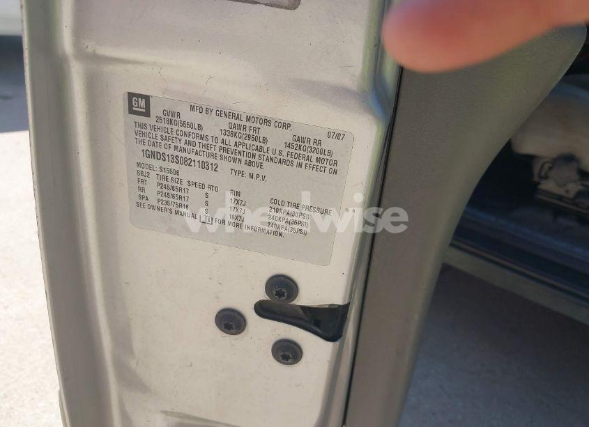 Photo 9 of 2008 Chevrolet Trailblazer FLEET (VIN 1GNDS13S082110312)