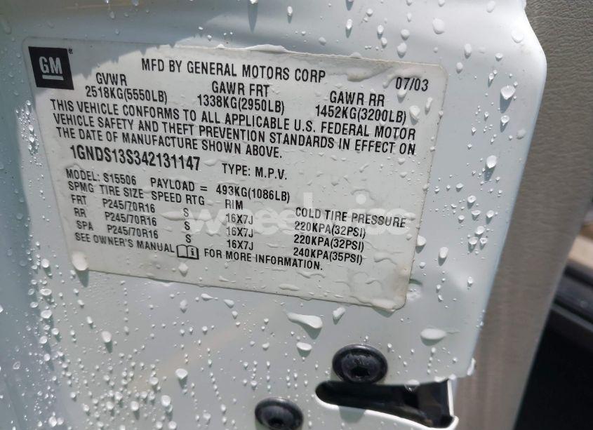 Photo 9 of 2004 Chevrolet Trailblazer LT (VIN 1GNDS13S342131147)