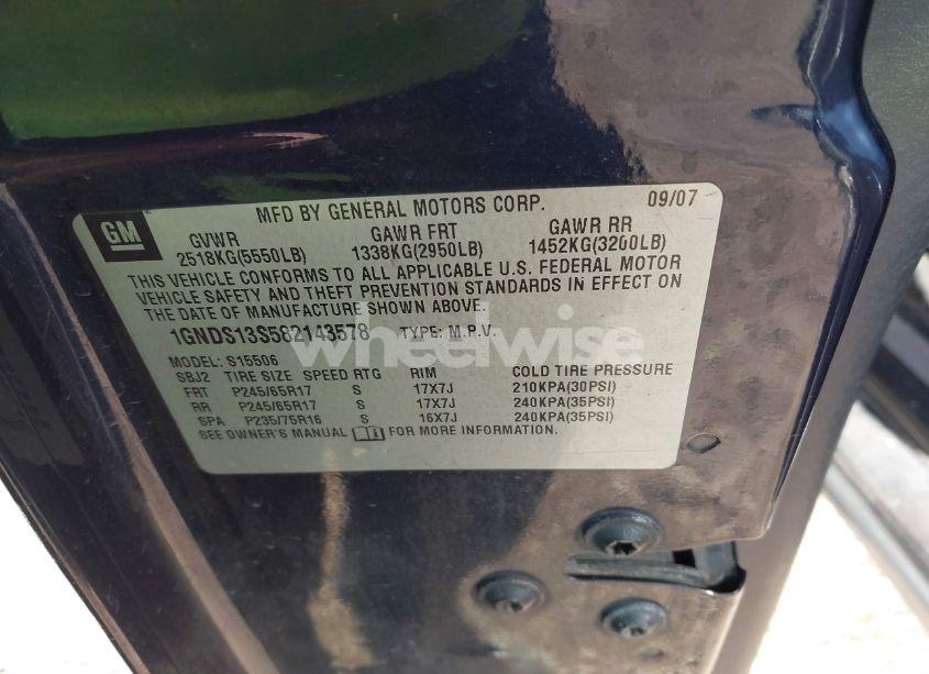 Photo 9 of 2008 Chevrolet Trailblazer LT (VIN 1GNDS13S582143578)