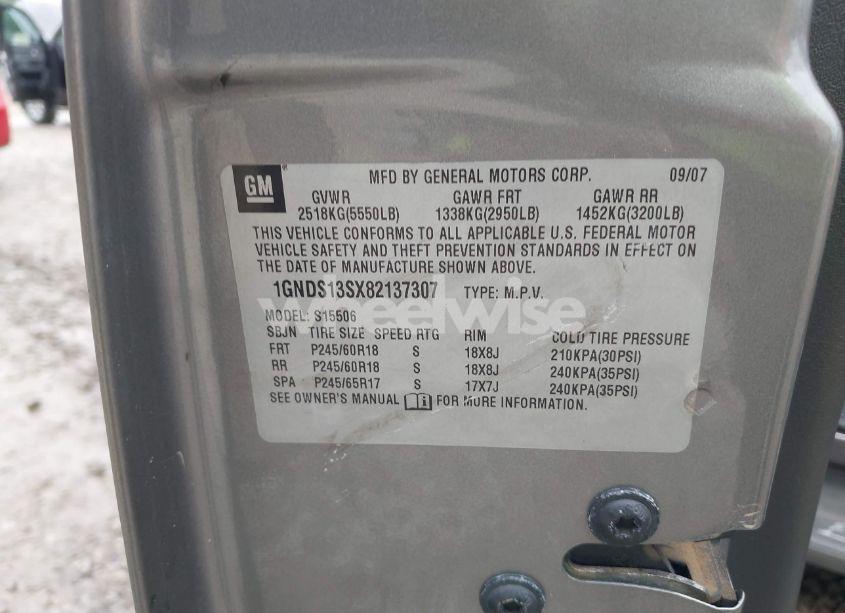 Photo 9 of 2008 Chevrolet Trailblazer LT (VIN 1GNDS13SX82137307)