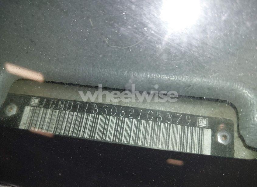 Photo 9 of 2003 Chevrolet Trailblazer LS (VIN 1GNDT13S032103379)