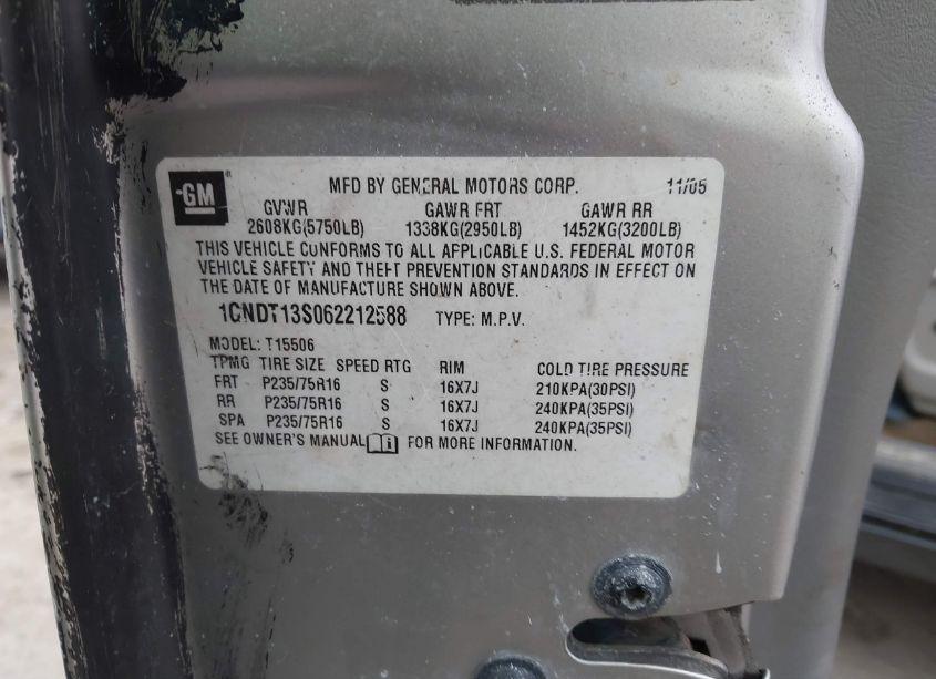 Photo 9 of 2006 Chevrolet Trailblazer LS (VIN 1GNDT13S062212588)