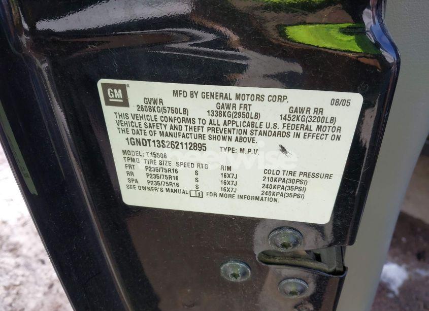 Photo 9 of 2006 Chevrolet Trailblazer LS (VIN 1GNDT13S262112895)