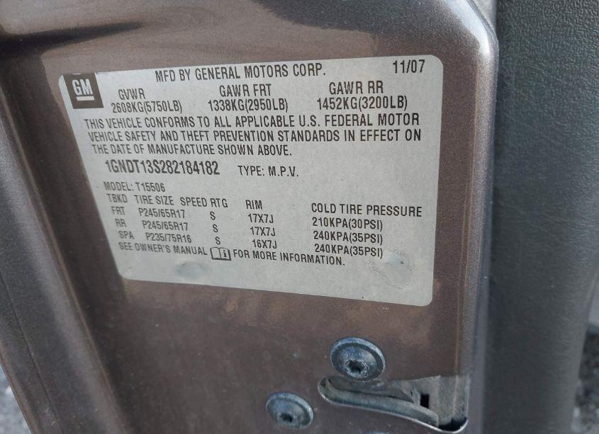 Photo 9 of 2008 Chevrolet Trailblazer LT (VIN 1GNDT13S282184182)