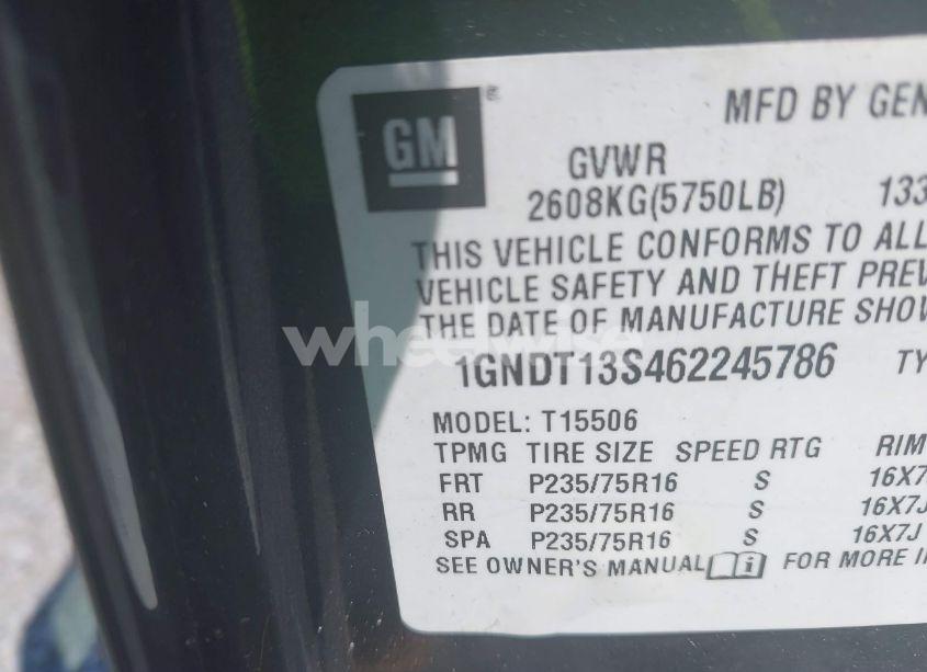 Photo 9 of 2006 Chevrolet Trailblazer LS (VIN 1GNDT13S462245786)