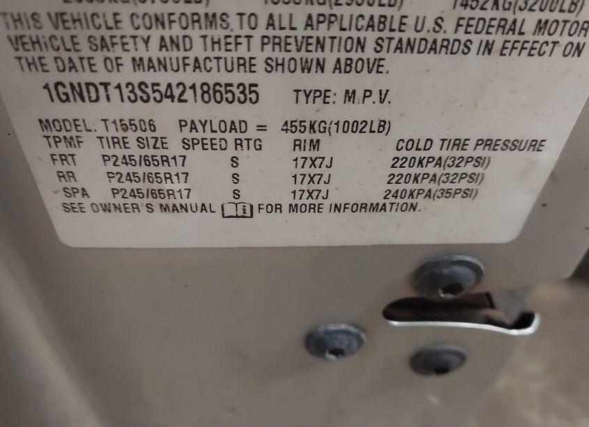 Photo 9 of 2004 Chevrolet Trailblazer LT (VIN 1GNDT13S542186535)