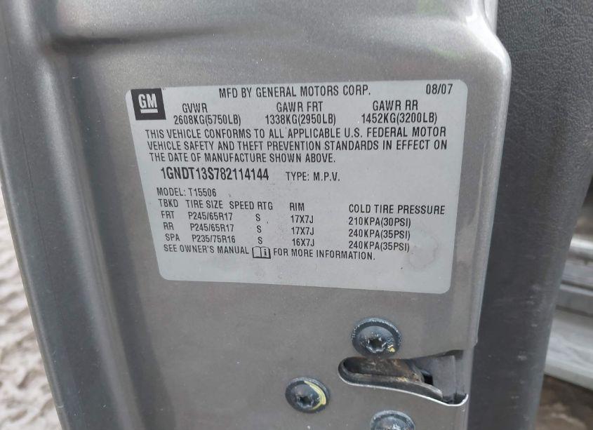 Photo 9 of 2008 Chevrolet Trailblazer LT (VIN 1GNDT13S782114144)