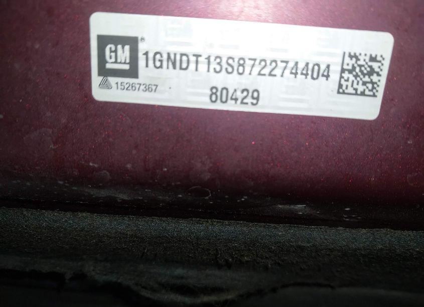 Photo 9 of 2007 Chevrolet Trailblazer LS (VIN 1GNDT13S872274404)